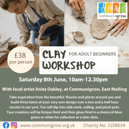 Advert for clay workshop