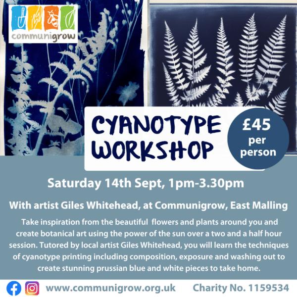 Cyanotype Workshop, Saturday 14th September