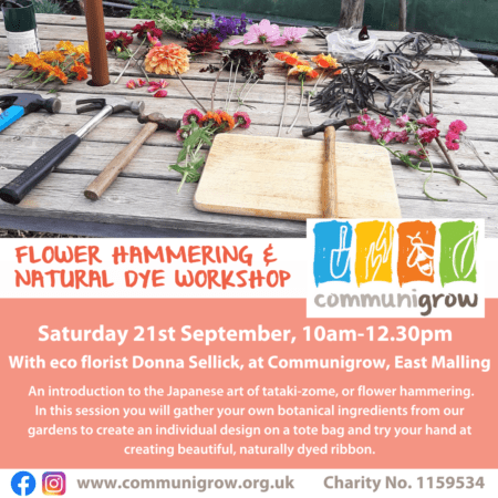 Flower hammering and natural dye workshop