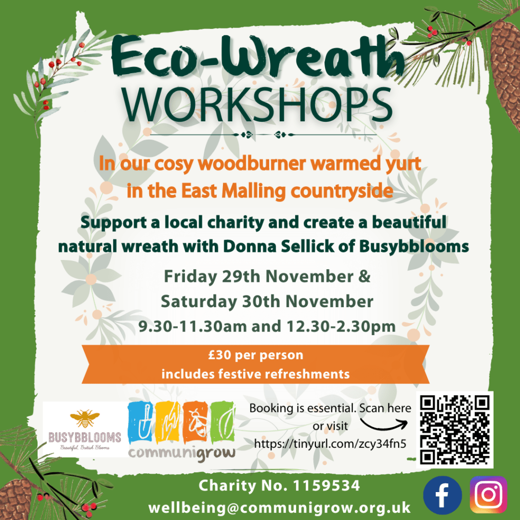 Flyer for eco wreath making workshop