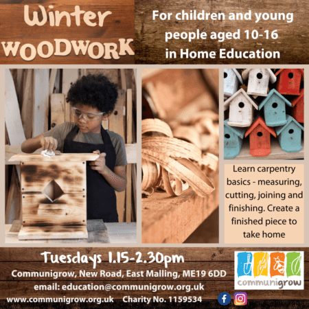 Winter Woodwork - Home Ed Sessions ages 10-16